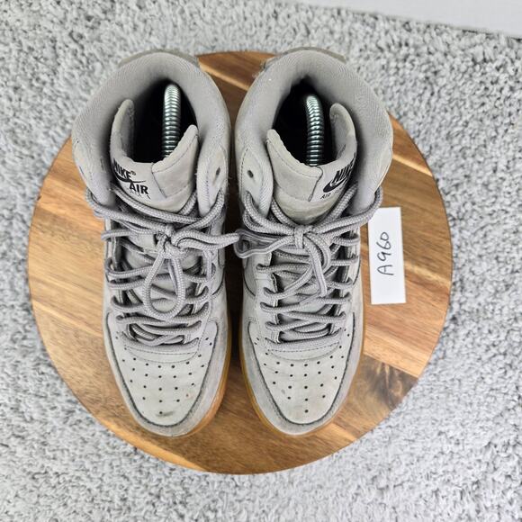 Nike Air Force 1 High WB GS Grey Gum Casual Athletic Sneakers Kids 6y 922066-002 - Picture 5 of 12